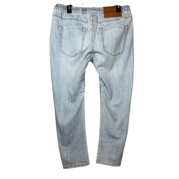 NWT ONE TEASPOON Shabbies Drawstring Boyfriend Denim Jogger Pants, Size Medium - Picture 4 of 14